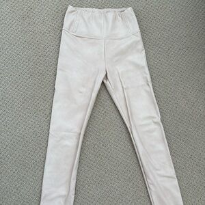 Avec les filles Beige faux leather leggings size XS